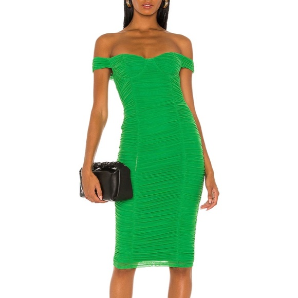 Majorelle Tabitha Midi Dress in Kelly Green - size XXS - Picture 2 of 6